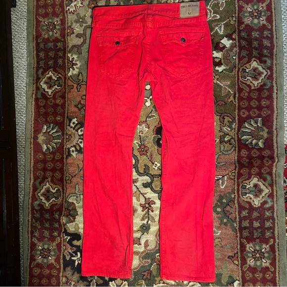 Red Ricky True Religion Jeans - Picture 2 of 3